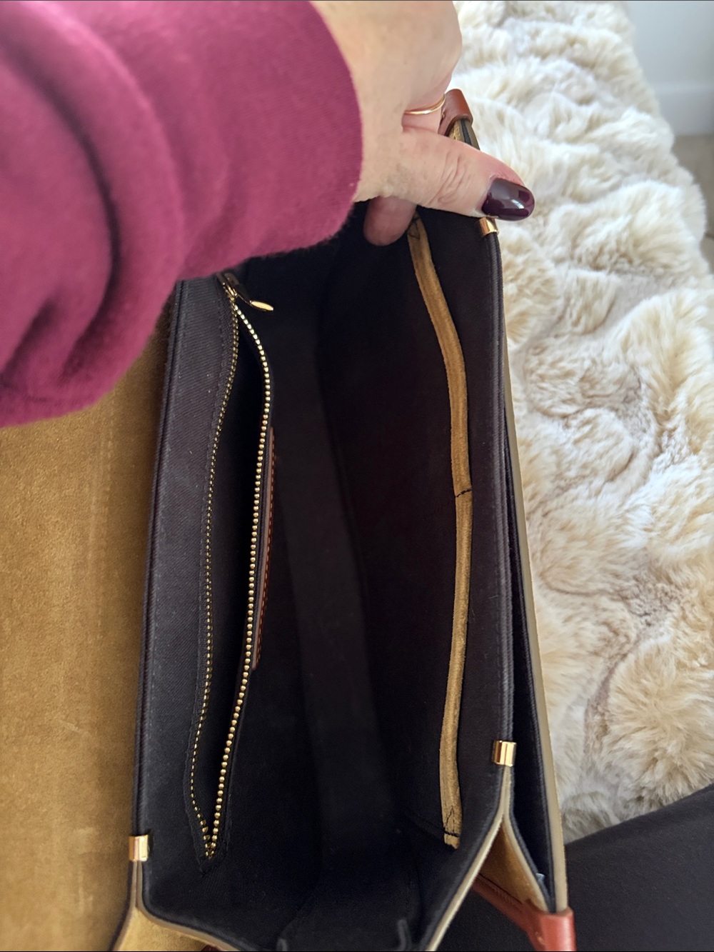 Sézane Milo Vintage Bag in Multi Taupe - Picture 5 of 7